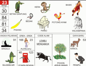 Buku Mimpi 2D Bergambar Lengkap Erek Erek 00 - 99